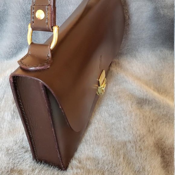 ScapeGrace Brown Leather Top Handle Handbag - Picture 3 of 6